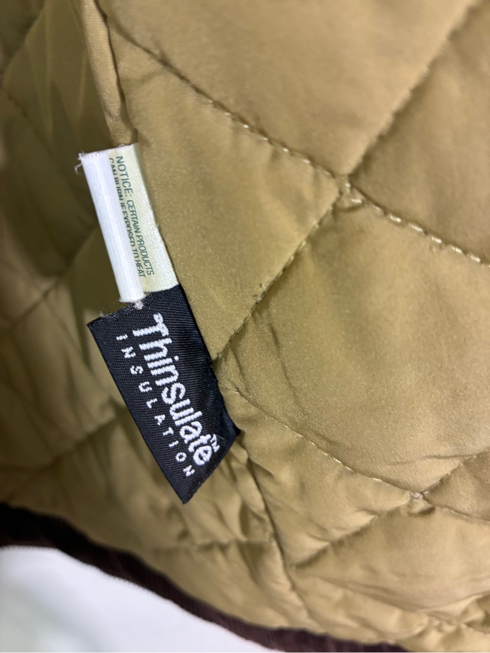 LL Bean Women’s Brown Insulated Corduroy Barn Coat Size M - Picture 4 of 7
